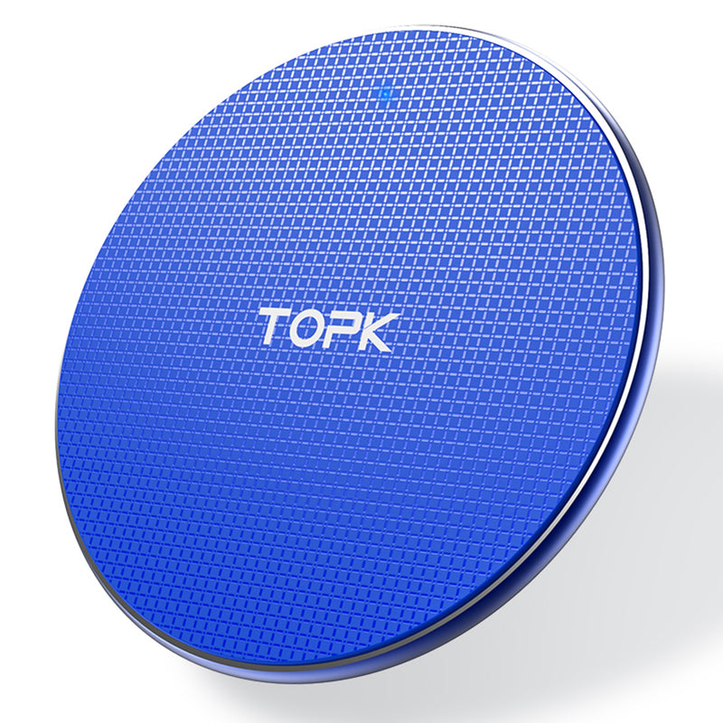 TOPK 10W LED Fast Charging Mini Wireless Charger Pad For iPhone 11 X Pro Xiaomi Mi9 Mi8 HUAWEI OPPO Pocophone