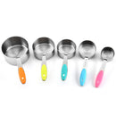 IPRee 5PCS/Set Stainless Steel Measuring Cooking Spoon Baking Sugar Coffee Cup Camping Picnic