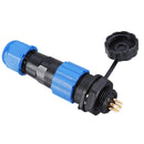 1Pair IP68 SP13 6Pin Waterproof Air Plug Socket Panel Mount Wire Cable Connector Aviation Plug