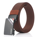 TUSHI 125cm Thick Nylon Belt Quick Release Metal Buckle Business Tactical Belt