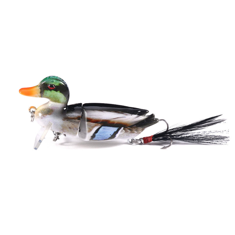 HENGJIA J102 5PSC Duck Fishing Lure Set Rotating Tail Popper Topwater Swim Crankbait Artificial Hard Bait