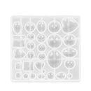 35Pcs/Set Pendant Trays Set DIY Jewelry Bezel Making Crystal Bracelet Pendant Silicone Resin Mould Jewelry Casting Molds Kit Vintage Base