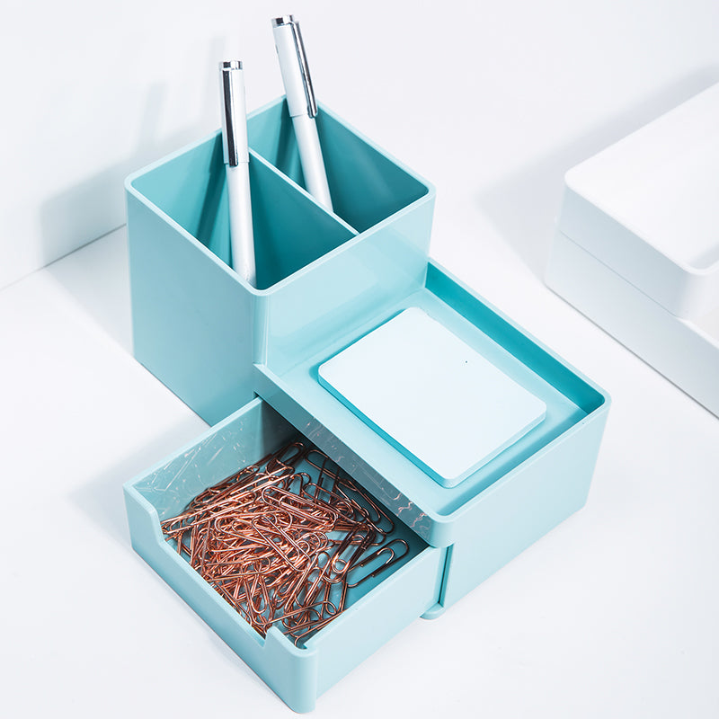 XIAOMI Ecosystem Deli 8907 Storage Box Multi-functional Desktop Pen Holder Student Stationery Organizer with Drawer Desk Accessories Office School Supplies