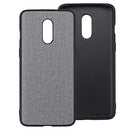 Bakeey Anti-Fingerprint Canvas PU Leather Protective Case for Oneplus 7