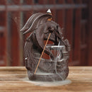 Waterfall Backflow Ceramic Dragon Incense Burner Cone Holder Censer Home Decor