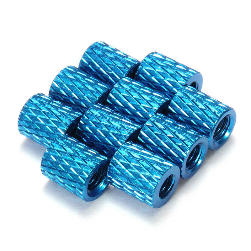 Suleve M3AS1 10Pcs M3 6mm Knurled Standoff Aluminum Alloy Anodized Spacer
