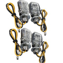 4Pcs Amber LED Mini Motorcycle Blinker Indicator Turn Lights