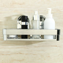 Kitchen Bathroom Shower Shelf Storage Suction Cup Basket Rack Holder Organizer