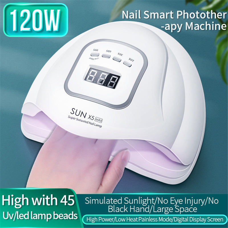SUN X5 MAX 120W Professional Smart LED UV Nail Light Lamp Nail Dryer with Timer