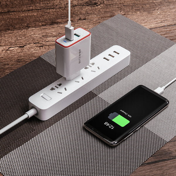 BlitzWolf BW-PL3 36W QC3.0 Dual Ports USB Charger EU Adapter With Power3S Tech