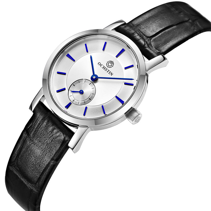 OCHSTIN LQ017C Casual Design Leather Quartz Watch Waterproof Analog Female Wristwatch