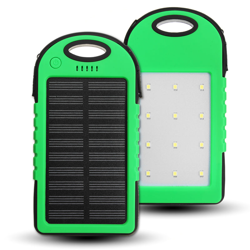 Portable 4000mAh Solar Powered System LED USB Battery Charger Box Case for Camping Outdoor