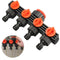 Universal 4 Way Household Garden Water Separator G1/2" G3/4" G1 Hose Pipe Splitter Valve Quick Connector Adapter for Irrigation Watering