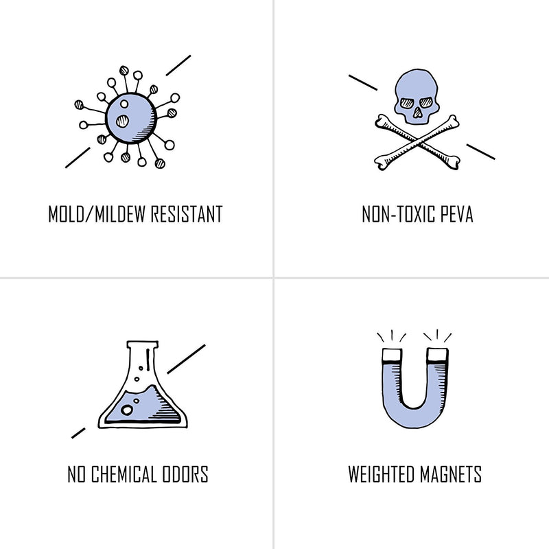 Mildew Resistant Anti-Bacterial Eco-Friendly PEVA 3G Liner Clear Shower Car Curtain