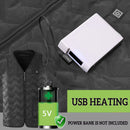 Unisex Electric Heating USB Vest Coat Jacket Adjustable Warmer Winter Clothing