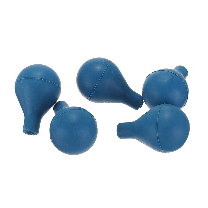 5Pcs/Set Blue Pipet Pipette Dropper Rubber Bulb Pear Shaped Labs Suction Ball Laboratory Tools