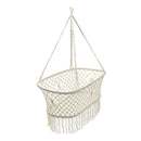 White Hanging Rope Macrame Hammock Chair Swing Baby Nursery Bassinet Cradle