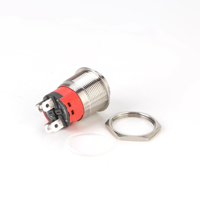 22MM 18A 250V 4Pin Button Switch Momentary Reset Push Button Switch
