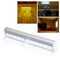 Battery Powered 10 LED Wireless PIR Motion Sensor Detector Night Light Wall Lamp