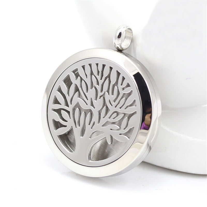 Stainless Steel Locket Necklace Perfume Aromatherapy Essential Oil Aroma Diffuser