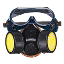 Dual Cartridge Gas Mask Eye Goggle Face Guard Protective Filter Respiratory Tool