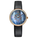 SHENGKE SK K0113 The Plant Pattern Creative Dial Fashion Leather Strap Quartz Watch