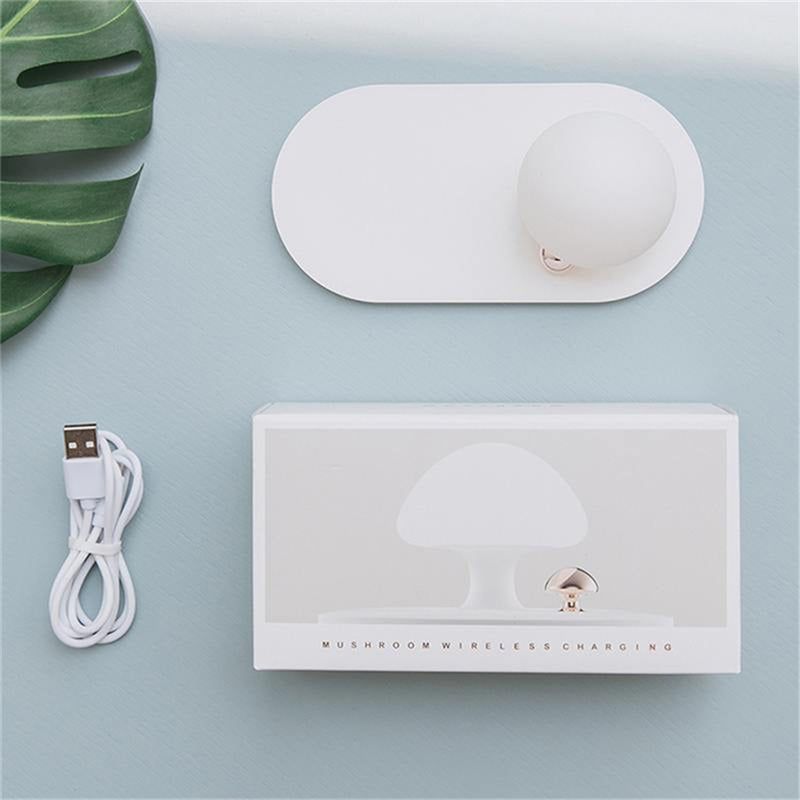 3life 7.5W Mushroom LED Night Light Quick Charging Wireless Charger For iPhone 11Pro Xiaomi Mi9 S10+ Note10