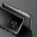 Luphie Metal Bumper+9H Transparent Tempered Glass Shell Protective Case For Samsung Galaxy S9 Plus