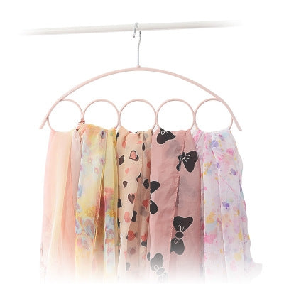 1Pc 5 Ring Scarf Rack Plastic Cloth Hanger