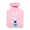 21x14cm Portable Hot Water Bottle Bag Creative Cute Cartoon Rabbit Hand Warmer