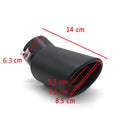 Stainless Steel Black Exhaust Muffler Tip Pipe For Universal All Car 63mm Inlet