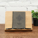 Portable Wooden Bookshelf Stand Bible Cookbook Music Book laptop Holder Folding Rack Reading Tool