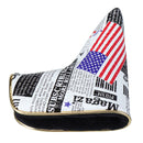 Sports Golf Putter Head Cover Club PU Headcover Universal American Flag Protector