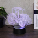 Tractor Drag Racing 3D Night Light Colorful LED USB Lamp Touch Remote Controller
