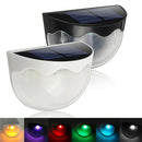 Solar Power Fence Post Light Wall Mount Outdoor Garden Path Landscape Yard Lamp