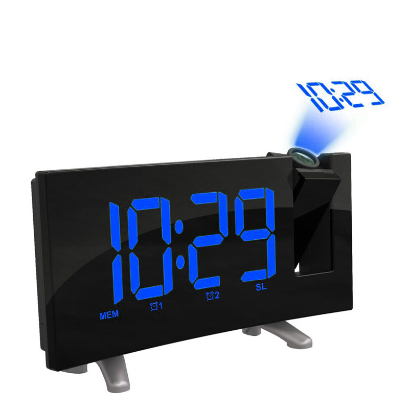 Sensitive LED Digital Projection Clock FM Radio Dual Alarm Clock With USB Charging Desktop Electronic LED Clock