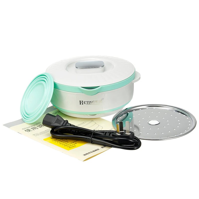 Silicone Portable Folding Electric Hot Pot Heated Food Container Cooker Camping