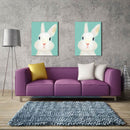 Miico Hand Painted Oil Paintings Cartoon Rabbit Paintings Wall Art For Home Decoration