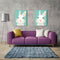 Miico Hand Painted Oil Paintings Cartoon Rabbit Paintings Wall Art For Home Decoration