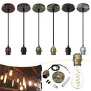 E27 Fabric Flex Ceiling Light Romantic Pendant Lamp Holder Fitting Lighting Decoration AC110-220V