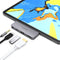 CHOETECH USB-C Hub Docking Station Adapter with USB 2.0/4K@60Hz HD Video Output Display/3.5mm Audio Jack/60W PD Charging Port