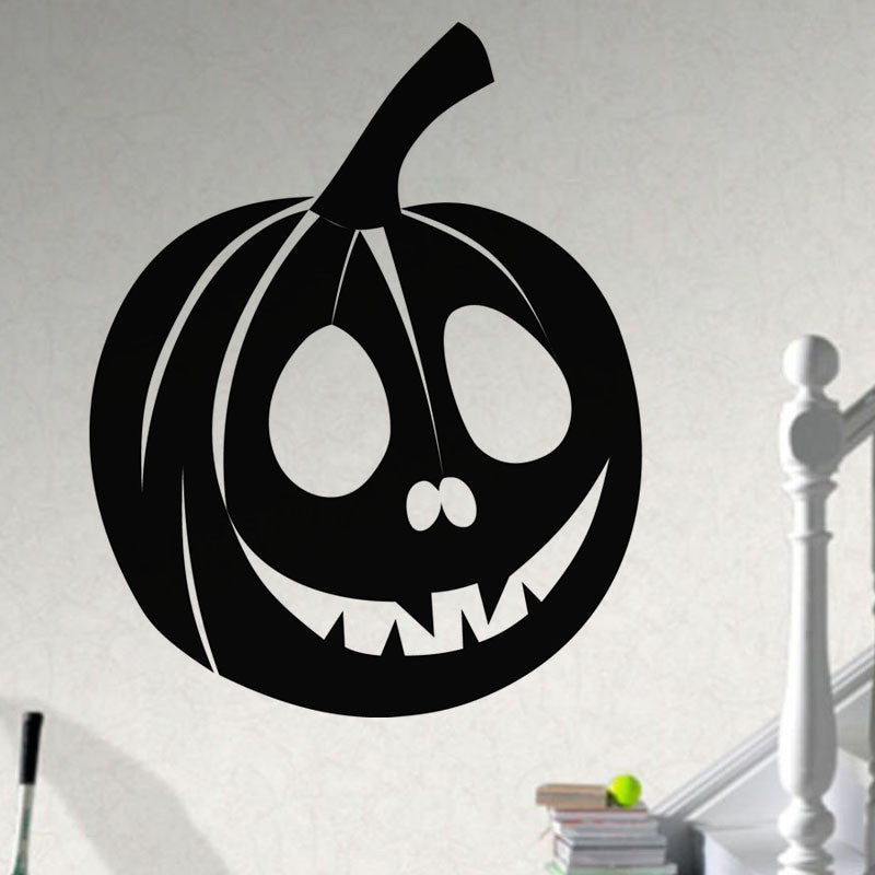 Creative Halloween Pumpkin Innovative Carved Wall Sticker Waterproof  Vinyl Art Decorative Stickers