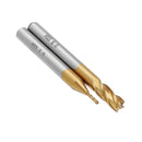Drillpro 10pcs Titanium Coating 1.5-6.0mm HSS 4 Flute End Mill Cutter 6mm Shank CNC Drill Bits