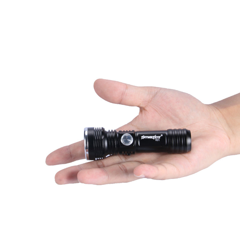 SKYWOLFEYE 16340 Battery Flashlight 4 Modes 300 Lumens LED Work Light USB Rechargeable Emergency Lantern UV Violet Light