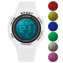 SYNOKE 9616 EL Display Silicone Strap Sport Watch 3ATM Waterproof Alarm Student Digital Watch