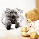 Miico Creative 3D Cute Cat Broken Wall PVC Removable Home Room Decorative Car Mirror Decor Sticker