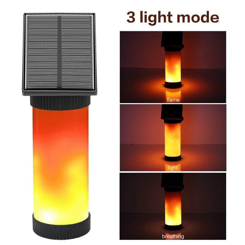 Solar Flame Wall Light Outdoor Courtyard Garden Landscape Lamp 3 Lighting Modes