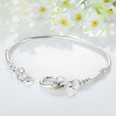 Simple Bracelet Serpent Bone Pattern Love Buckle Elegant Adjustable Jewelry for Women