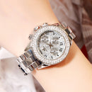 Deffrun Shining Fashion Style Women Wrist Watch Full Steel Quartz Watches