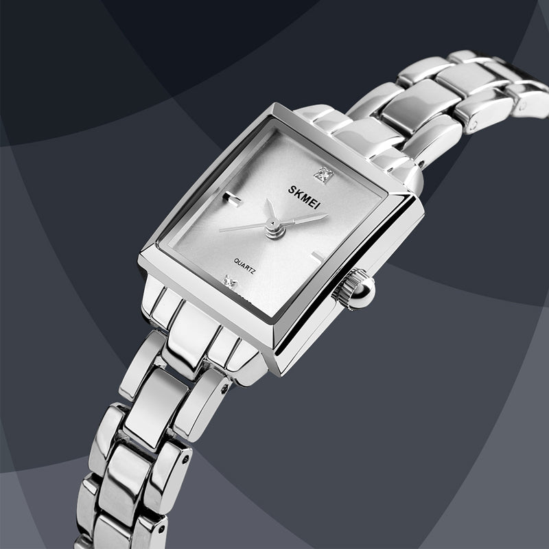 SKMEI 1407 Fashion Women Watch Light Luxury 3ATM Waterproof Stainless Strap Quartz Watch
